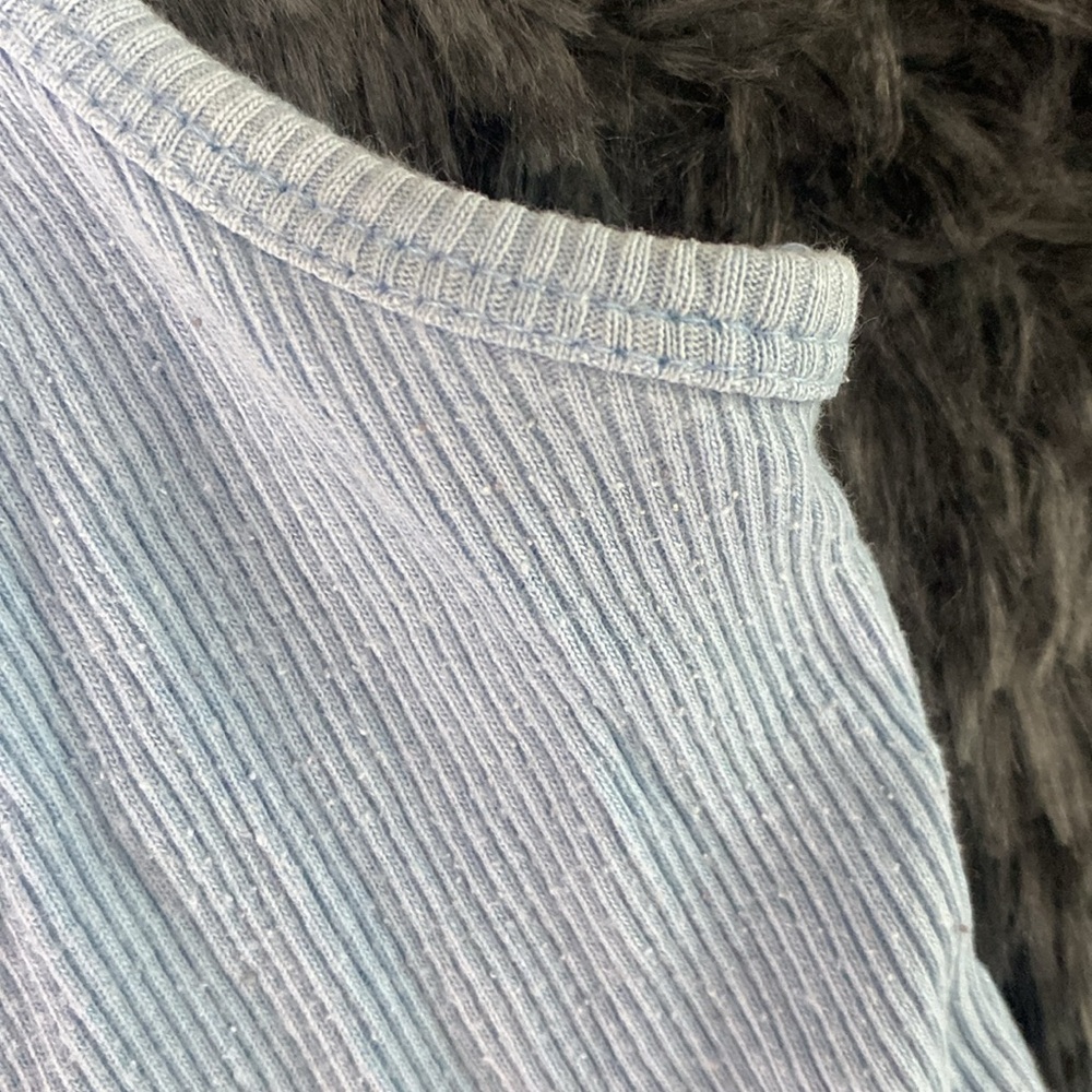 Baby blue ribbed tank top - Picture 5 of 16